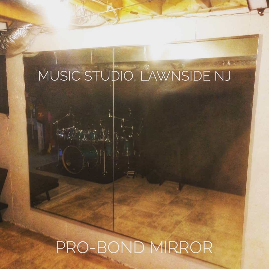 Home Music Studio Mirrored Wall